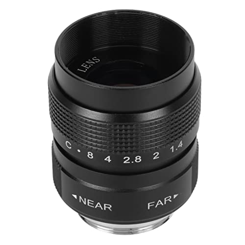 TARSHYRY Kameraobjektiv, Kamera F1.4 Klare Effiziente Leichte Leitung C Mount Camera Objektiv mit 25 Mm F1.4 CCTV -Objektiv Industrieobjektiv für Bargeschäft Parkhauselager (BLACK) von TARSHYRY