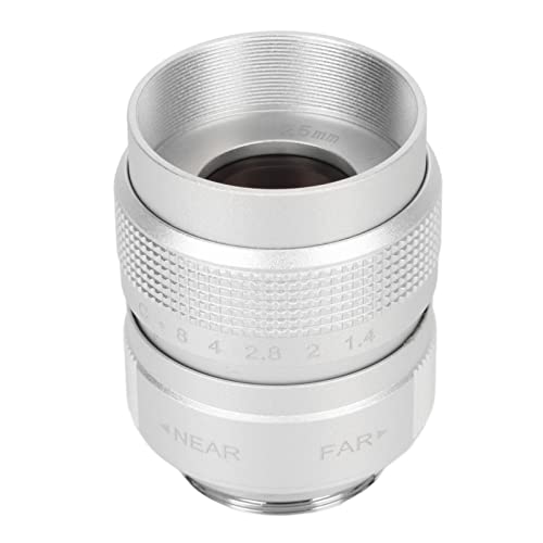 TARSHYRY Kameraobjektiv, Kamera F1.4 Klare Effiziente Leichte Leitung C Mount Camera Objektiv mit 25 Mm F1.4 CCTV -Objektiv Industrieobjektiv für Bargeschäft Parkhauselager (SILVER) von TARSHYRY