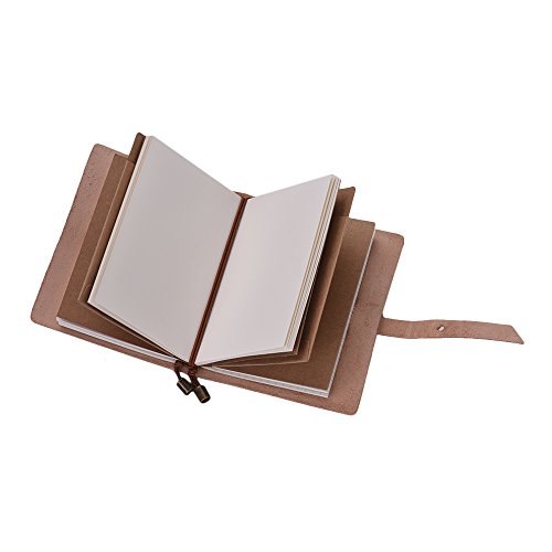 TARSHYRY Ledernotizbuch, Sketch Book Mit Dem Gestütsschließende Design Journal -Notizbuch für Studenten, Arbeiter, Reisende, Künstler, Designer (Beige) von TARSHYRY