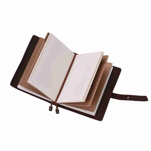 TARSHYRY Ledernotizbuch, Sketch Book Mit Dem Gestütsschließende Design Journal -Notizbuch für Studenten, Arbeiter, Reisende, Künstler, Designer (Dunkelbraun) von TARSHYRY
