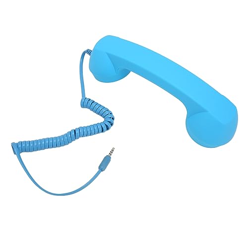 TARSHYRY Retro -Mikrofon, Mobiltelefon Zum Festnetzadapter 3,5 Mm Stecker Retro -Strahlungsnachweis Wired Telefon Handy Mobilteilempfänger mit Handy Mobilfunkmikrofon für Smartphon (Himmelblau) von TARSHYRY