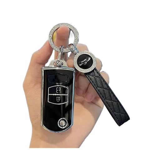 Autofernbedienungen 2 3 Tasten Weiche TPU Schlüsselhalter Für Mazda 2 3 5 6 CX7 CX9 RX8 MX5 MPV Für Demio Auto Flip Key Cover Case Shell Fob Schlüsselanhänger Schutz Autoschlüssel Hülle(2 BTN Black Se Autofernbedienungen 2 3 Tasten Weiche TPU Schlüsselhalter Für Mazda 2 3 5 6 CX7 CX9 RX8 MX5 MPV Für Demio Auto Flip Key Cover Case Shell Fob Schlüsselanhänger Schutz Autoschlüssel Hülle(2 BTN Black Se von TASEKI