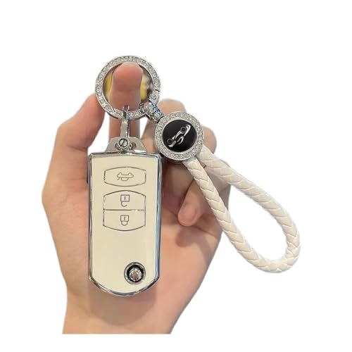 Autofernbedienungen 2 3 Tasten Weiche TPU Schlüsselhalter Für Mazda 2 3 5 6 CX7 CX9 RX8 MX5 MPV Für Demio Auto Flip Key Cover Case Shell Fob Schlüsselanhänger Schutz Autoschlüssel Hülle(3 BTN WHITE Se Autofernbedienungen 2 3 Tasten Weiche TPU Schlüsselhalter Für Mazda 2 3 5 6 CX7 CX9 RX8 MX5 MPV Für Demio Auto Flip Key Cover Case Shell Fob Schlüsselanhänger Schutz Autoschlüssel Hülle(3 BTN WHITE Se von TASEKI
