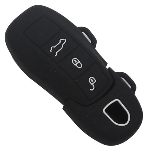 Autofernbedienungen Silikonhülle Für Schlüsselanhänger Schlüsselanhänger Fernbedienung Gummi Für Porsche Für Boxster Für Cayman Für Panamera Für Cayenne 911 Autoschlüssel Hülle(Zwart) von TASEKI