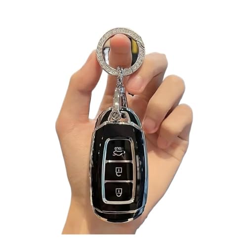 Autofernbedienungen TPU Autoschlüsseletui Abdeckung Fob Schlüsselanhänger Für Hyundai Für Santa I30 IX35 Für Encino Für Kona Für Solaris Für Accent Fe Für Azera Autoschlüssel Hülle(Black Set A) Autofernbedienungen TPU Autoschlüsseletui Abdeckung Fob Schlüsselanhänger Für Hyundai Für Santa I30 IX35 Für Encino Für Kona Für Solaris Für Accent Fe Für Azera Autoschlüssel Hülle(Black Set A) von TASEKI