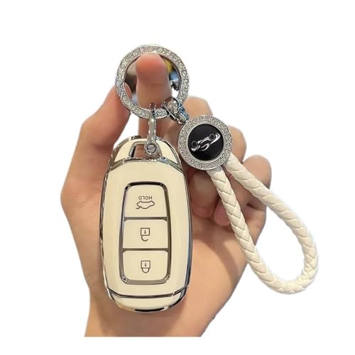 Autofernbedienungen TPU Autoschlüsseletui Abdeckung Fob Schlüsselanhänger Für Hyundai Für Santa I30 IX35 Für Encino Für Kona Für Solaris Für Accent Fe Für Azera Autoschlüssel Hülle(White Set C) Autofernbedienungen TPU Autoschlüsseletui Abdeckung Fob Schlüsselanhänger Für Hyundai Für Santa I30 IX35 Für Encino Für Kona Für Solaris Für Accent Fe Für Azera Autoschlüssel Hülle(White Set C) von TASEKI