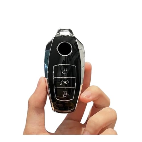 Autofernbedienungen Weiche TPU-Autoschlüsselhülle Hüllenhalter Vollständiger Schutz Für Touareg 2017–2021 Schlüsselanhänger-Zubehör Autoschlüssel Hülle(Zwart) von TASEKI