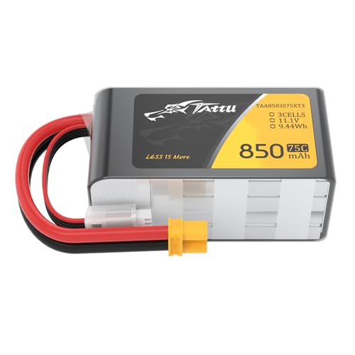 Tattu 3S Lipo Akku 850mAh 11.1V 75C 3S1P Battery mit XT30 Stecker für FPV Racing Quadrocopter 150 180 Größe Tattu 3S Lipo Akku 850mAh 11.1V 75C 3S1P Battery mit XT30 Stecker für FPV Racing Quadrocopter 150 180 Größe von TATTU
