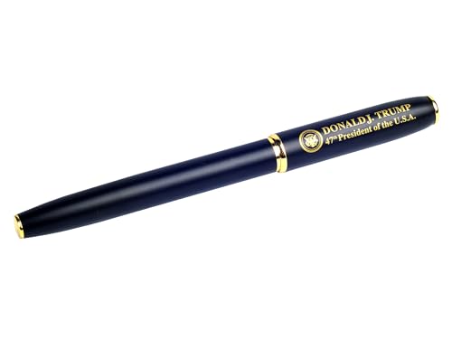 TAUXBLO Trump Pen 2024 Trump Merchandise Tintenroller, schwarzer Lack-Tintenroller, atemberaubender Luxus-Stift mit 24 Karat Gold-Finish, ausgefallene Stifte, Executive Office Schreibstifte von TAUXBLO