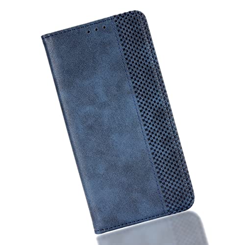TAUYN Hülle für Google Pixel 6a, Premium Leder PU/TPU Flip Folio Tasche Handyhülle, mit [Kartenfach] [Magnetverschluss] Standfunktion Brieftasche Handy Cover - Blau von TAUYN