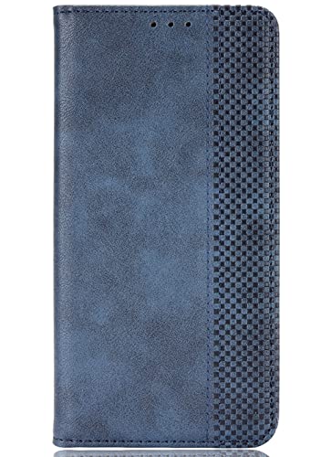 TAUYN Hülle für Google Pixel 7a, Premium Leder PU/TPU Flip Folio Tasche Handyhülle, mit [Kartenfach] [Magnetverschluss] Standfunktion Brieftasche Handy Cover - Blau von TAUYN