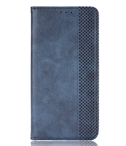 TAUYN Hülle für Honor X7a, Premium Leder PU/TPU Flip Folio Tasche Handyhülle, mit [Kartenfach] [Magnetverschluss] Standfunktion Brieftasche Handy Cover - Blau von TAUYN