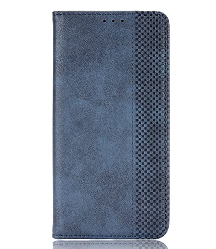 TAUYN Hülle für Honor X8a, Premium Leder PU/TPU Flip Folio Tasche Handyhülle, mit [Kartenfach] [Magnetverschluss] Standfunktion Brieftasche Handy Cover - Blau von TAUYN