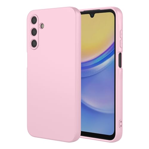 TAUYN Hülle für Samsung Galaxy A55 5G, Weiche TPU Flüssig Silicone Schutzhülle, Ultra-dünn Stoßfest, Anti-Fall, Schlank Rundum-Schutz Handyhüll, Rosa von TAUYN