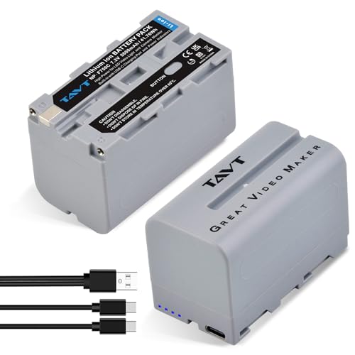 NP-F750 Akku (2er-Pack/5600mAh) und Dual-USB-Ladegerät für Sony NP-F550 F570 F750 F770 F960 F970 Akku Sony CCD-TRV215 CCD-TR917 CCD-TR31, HDR-FX1000 HDR-FX7 HVR-V1U HVR-Z7U HVR-Z5U 5 von TAVT