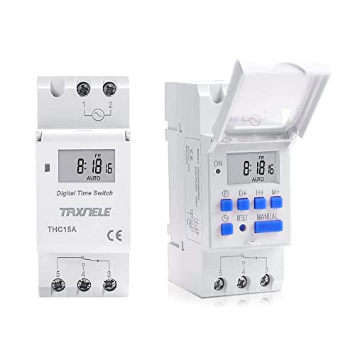 THC15A THC30A Digital LCD Elektronisches Relais Timer DIN-Schiene 2 Draht wöchentlich 7 Tage programmierbar Digital Timer Switch Relais Timer Control 230VAC (THC15A) von TAXNELE