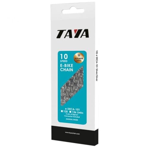 TAYA Unisex-Adult 0641306105992 Kette 10S x 136 Glieder für E-Bike, Silber mit Sigma Erwachsene, Schwarz, Unica, Negro, One Size von TAYA