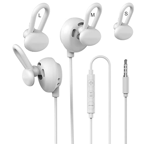 TAYINPLUS TJ-05 Ohrhörer mit offenem Ohr, kabelgebunden, mit Mikrofon, 3,5-mm-Klinkenstecker, für Arbeit, Musik, Gaming, MP3-Player, Weiß… von TAYINPLUS