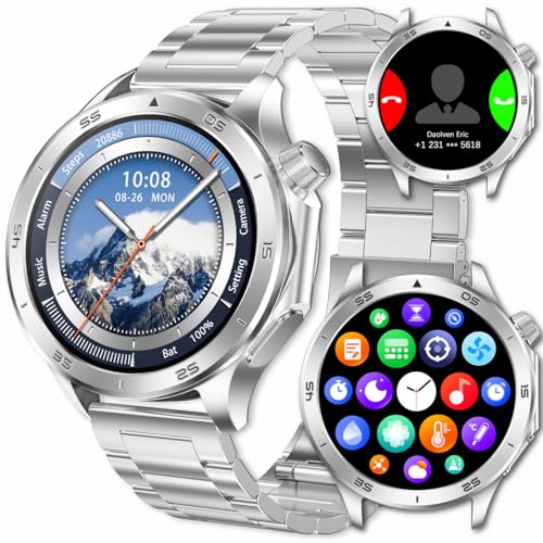 Smartwatch für Herren, GPS-Sport-Smartwatch, 1,54 Zoll HD-Bildschirm IP67 wasserdicht, Anruf annehmen/tätigen, Herzfrequenzmesser, Schlaf-Tracking, Fitness-Tracker, kompatibel für Android iOS (Silber Smartwatch für Herren, GPS-Sport-Smartwatch, 1,54 Zoll HD-Bildschirm IP67 wasserdicht, Anruf annehmen/tätigen, Herzfrequenzmesser, Schlaf-Tracking, Fitness-Tracker, kompatibel für Android iOS (Silber von TAYSHILEY
