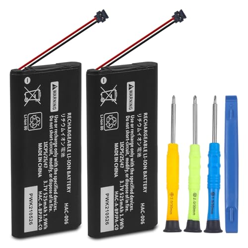 2PCS HAC-006 Akku für Nintendo Switch Joy-Con HAC-015 HAC-016 Controller Wiederaufladbare Interne Li-Ion Akku Ersatz mit Reparaturwerkzeug Kits 2PCS HAC-006 Akku für Nintendo Switch Joy-Con HAC-015 HAC-016 Controller Wiederaufladbare Interne Li-Ion Akku Ersatz mit Reparaturwerkzeug Kits von TAYUZH