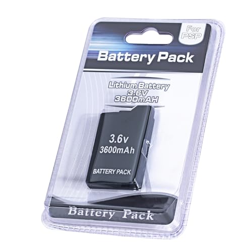 3.6V Akku für Sony PSP 1000(1001, 1002, 1003, 1004, 1005, 1006, 1007, 1008, 1010), PSP Fat, PSP-110 Lithium Ionen 3600mAh (Nicht für PSP 2000/3000) von TAYUZH
