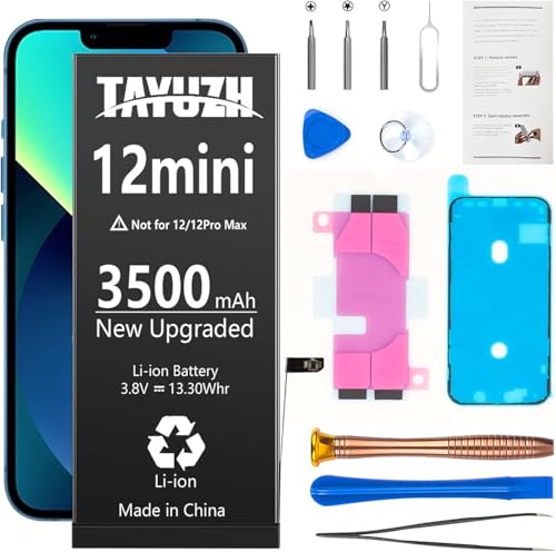 Akku für iPhone 12 Mini Ultra High Capacity Ersatzakku für iPhone 12 Mini A2399 A2400 A2398 A2176 mit professionellem Reparaturwerkzeug und Anleitung Akku für iPhone 12 Mini Ultra High Capacity Ersatzakku für iPhone 12 Mini A2399 A2400 A2398 A2176 mit professionellem Reparaturwerkzeug und Anleitung von TAYUZH