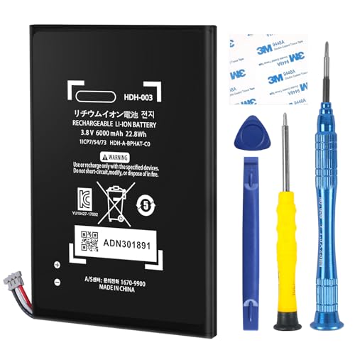 HDH-003 Akku 6000mAh Li-ion Ersatzakku für Nintendo Switch Lite, HDH-003 HDH-001 mit Ersatzwerkzeug-Kits HDH-003 Akku 6000mAh Li-ion Ersatzakku für Nintendo Switch Lite, HDH-003 HDH-001 mit Ersatzwerkzeug-Kits von TAYUZH