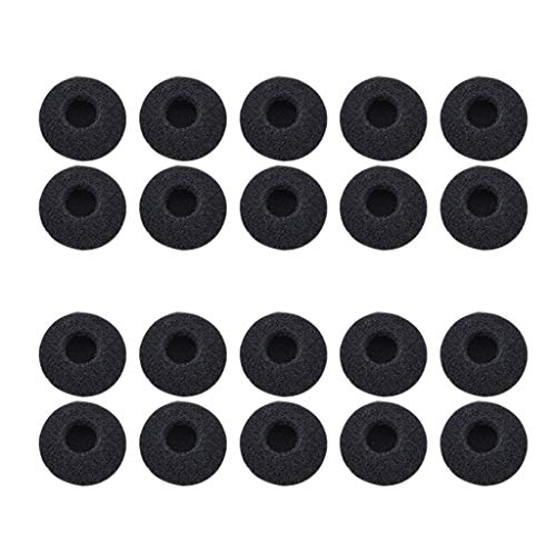 20 Stück 18 mm weiche Schaumstoff-Kopfhörerpolster, Ohrhörer-Schwamm-Abdeckungen, Ersatzkissen für die meisten Kopfhörer, MP3, MP4 von TAZIZI