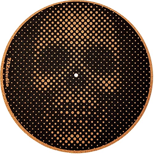 TazStudio Premium Slipmat – Kork-Plattenspielermatte [4 mm dick] für bessere Klangunterstützung auf Vinyl-LP-Plattenspielern – Korkmatte, originelles geometrisches Design, psychedelische geometrische von TAZstudio