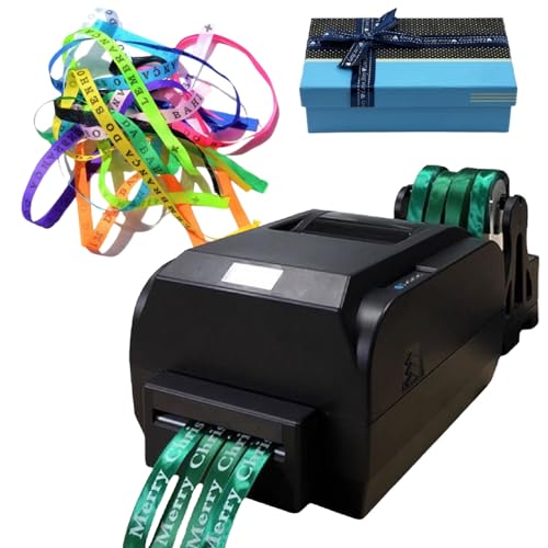 TBANVOO Satinband-Folienpräge-Druckmaschine, Digitales Banddruckgerät, Unterstützt 50+ Sprachen, Präge-Druckmaschine Für Verpackungen Für Weihnachtsfeiern,Four von TBANVOO
