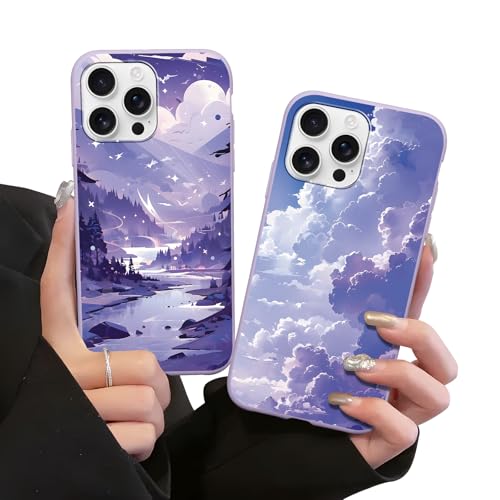 TBNMBGY 2 Stück Handyhülle für Xiaomi Redmi Note 10 Pro 4G 6,67" Hülle, Weich Silikon TPU Schutzhülle mit Wolken Aesthetic Muster Design Junge Mädchen Case für Redmi Note 10 Pro 4G von TBNMBGY
