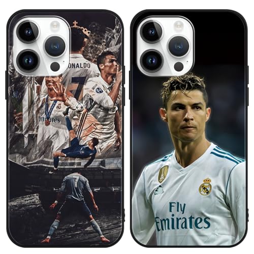 TBNMBGY 2 Stück Handyhülle für iPhone X XS 5.8", Stoßfest Silikon TPU Kratzfest Hülle Schwarz, Sport Fußball Cool Legend Player 7 10 Mode Muster Design Schutzhülle für Jungen Fan, Mode TBNMBGY 2 Stück Handyhülle für iPhone X XS 5.8", Stoßfest Silikon TPU Kratzfest Hülle Schwarz, Sport Fußball Cool Legend Player 7 10 Mode Muster Design Schutzhülle für Jungen Fan, Mode von TBNMBGY