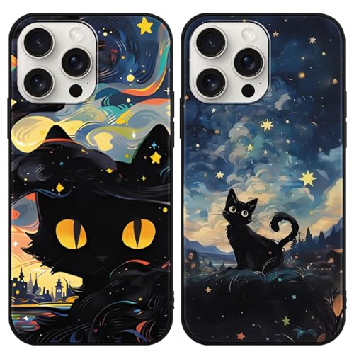 TBNMBGY 2 Stück Schwarz Matt Handyhülle für Samsung Galaxy A14 5G Hülle 6,6",Cartoon Starry Sky Black Cat Oil Painting Ästhetik Muster Design Case Silikon Stoßfest Bumper Schutzhülle,Blue TBNMBGY 2 Stück Schwarz Matt Handyhülle für Samsung Galaxy A14 5G Hülle 6,6",Cartoon Starry Sky Black Cat Oil Painting Ästhetik Muster Design Case Silikon Stoßfest Bumper Schutzhülle,Blue von TBNMBGY