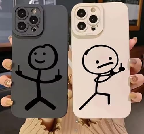 TBNMBGY Handyhülle 2 Stück für iPhone 11 Hülle 6.1'' Anime Niedlich Cartoon Matchman Motiv Manga Design Case Kameraschutz 2 pcs Schutzhülle Stoßfest TPU Silikon Weich Ultra Dünn Cover von TBNMBGY