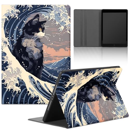 Tablet Hülle für Honor Pad 8 12",Cartoon Anime Cat Oil Painting Katze Aesthetic Niedlich Muster mit Weiche PU Leder Flip Silicone TPU Cover Stoßfest Verstellbar Ständer Tablet Case,Cute von TBNMBGY