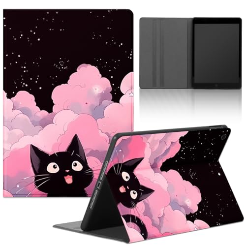 Tablet Hülle für Honor Pad X9 11.5",Cartoon Anime Cat Oil Painting Katze Aesthetic Niedlich Muster mit Weiche PU Leder Flip Silicone TPU Cover Stoßfest Verstellbar Ständer Tablet Case,Kawaii von TBNMBGY