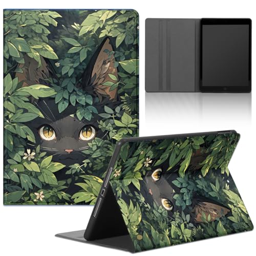 Tablet Hülle für Samsung Galaxy Tab S9 FE+ 12,4" SM-X610/SM-X616B,Cartoon Anime Cat Oil Painting Katze Niedlich Muster mit PU Leder Flip TPU Cover Stoßfest Verstellbar Ständer Tablet Case,Anime von TBNMBGY