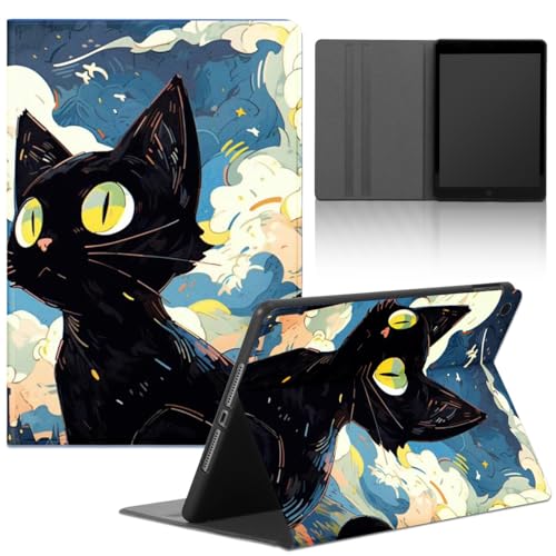 Tablet Hülle für iPad Air 2 9,7" 2014 A1566/A1567,Cartoon Anime Cat Oil Painting Katze Aesthetic Niedlich Muster mit PU Leder Flip Silicone TPU Cover Stoßfest Verstellbar Ständer Tablet Case,Cartoon Tablet Hülle für iPad Air 2 9,7" 2014 A1566/A1567,Cartoon Anime Cat Oil Painting Katze Aesthetic Niedlich Muster mit PU Leder Flip Silicone TPU Cover Stoßfest Verstellbar Ständer Tablet Case,Cartoon von TBNMBGY