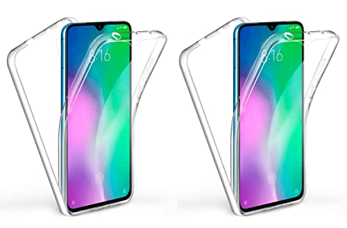 TBOC 2X Hülle für Xiaomi Mi 9 Lite [6.39"] - [Pack: Zwei Einhalten] Cover [Transparent] Komplett [Silikon TPU] Full Body [360 Grad] Schutzhülle Vorder Hinten Seite Ultra Dünn Handy Tasche von TBOC