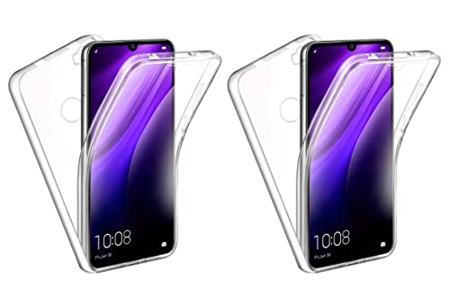 TBOC 2X Hülle für Xiaomi Redmi Note 8T [6.3"] - [Pack: Zwei Einhalten] Cover [Transparent] Komplett [Silikon TPU] Full Body [360 Grad] Schutzhülle Vorder Hinten Seite Ultra Dünn Handy Tasche von TBOC