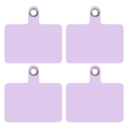 TBOC 4X Ersatz Zubehör für Band für Handyhülle Handykette Universal Zum Umhängen [Lila] Kunststoff Material Patch Dünn Leicht und Reißfest Handykette Smartphone Handyband Lanyard von TBOC