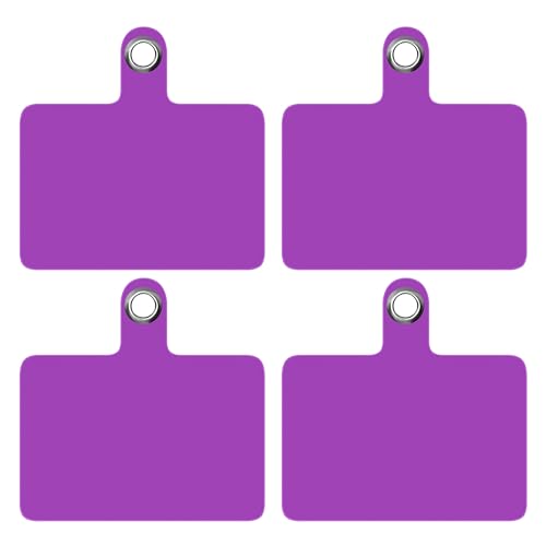 TBOC 4X Ersatz Zubehör für Band für Handyhülle Handykette Universal Zum Umhängen [Violett] Kunststoff Material Patch Dünn Leicht und Reißfest Handykette Smartphone Handyband Lanyard von TBOC