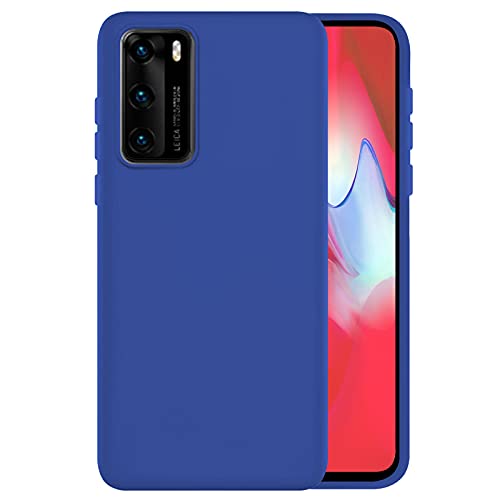 TBOC Blau Gel TPU Hülle Kompatibel mit Huawei P40 [6.1 Zoll] Ultradünn Flexibel Silikon Gehäuse für Handy Nicht Kompatibel mit Huawei P40 lite - Huawei P40 Pro von TBOC