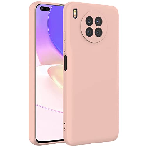 TBOC Hülle Kompatibel mit Huawei Nova 8i - Honor 50 Lite [6.67"] Starre Hülle [Rosa] Flüssig Silikon [Soft Touch] Mikrofaser Innenfutter [Schützt Kamera] Widerstandsfähige Schmutz Kratzer von TBOC