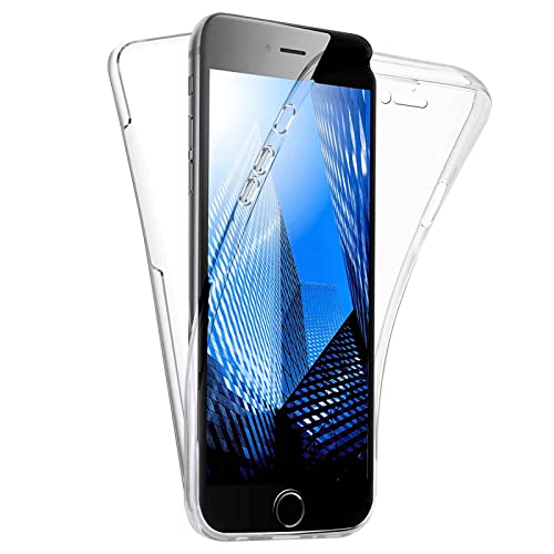 TBOC Hülle für Apple iPhone 7 Plus - 8 Plus [5.5"] Cover [Transparent] Komplett [Silikon TPU] Full Body [360 Grad] Schutzhülle Vorder Hinten Seite Ultra Dünn Handy Tasche Anti Fingerabdruck von TBOC