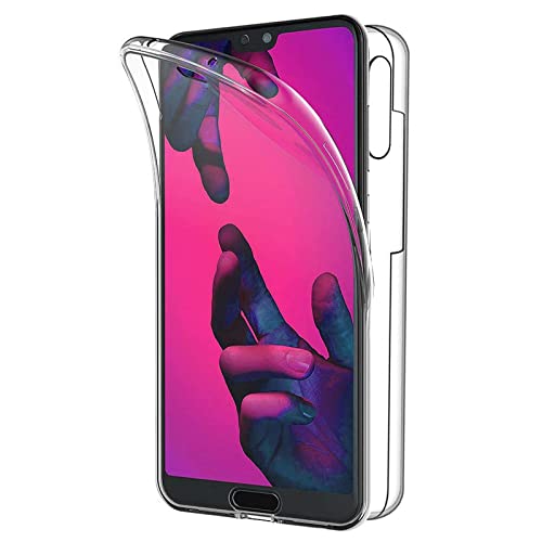 TBOC Hülle für Huawei P20 Pro (6.1") - Cover [Transparent] Komplett [Silikon TPU] Full Body [360 Grad] Schutzhülle Vorder und Hinten Seite Ultra Dünn Handy Tasche Anti Fingerabdruck und Kratzer von TBOC