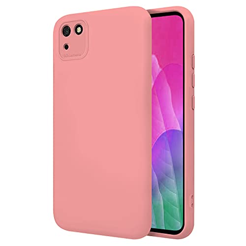 TBOC Hülle für Huawei Y5p [5.45"] Starre Hülle [Rosa] Premium Flüssig Silikon [Soft Touch] Mikrofaser Innenfutter [Schützt die Kamera] rutschfest Widerstandsfähige Schmutz Kratzer von TBOC