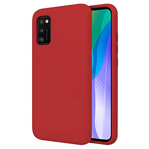 TBOC Hülle für Samsung Galaxy A41 [6.1"] Starre Hülle [Rot] Premium Flüssig Silikon [Soft Touch] Mikrofaser Innenfutter [Schützt die Kamera] rutschfest Widerstandsfähige Schmutz Kratzer von TBOC