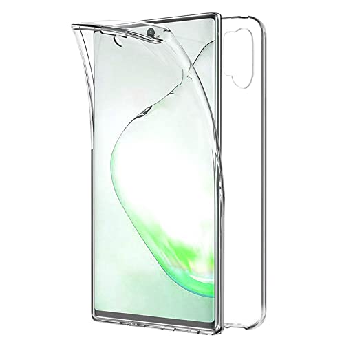 TBOC Hülle für Samsung Galaxy Note10+ - Samsung Galaxy Note 10 Plus 5G [6.8"] - Cover [Transparent] Komplett [Silikon TPU] Full Body [360 Grad] Schutzhülle Vorder Hinten Seite Ultra Dünn Handy von TBOC