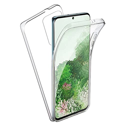 TBOC Hülle für Samsung Galaxy S20 Ultra [6.9"] - Cover [Transparent] Komplett [Silikon TPU] Full Body [360 Grad] Schutzhülle Vorder Hinten Seite Ultra Dünn Handy Anti Fingerabdruck von TBOC